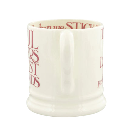 Pink Toast Soul Sisters 1/2 Pint Mug - Pink Hearts