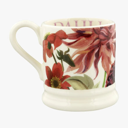 Flowers Red & Pink Dahlia 1/2 Pint Mug