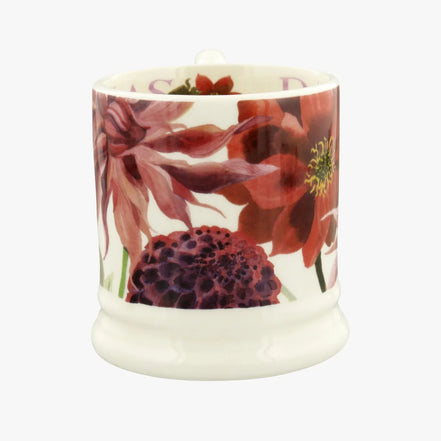 Flowers Red & Pink Dahlia 1/2 Pint Mug