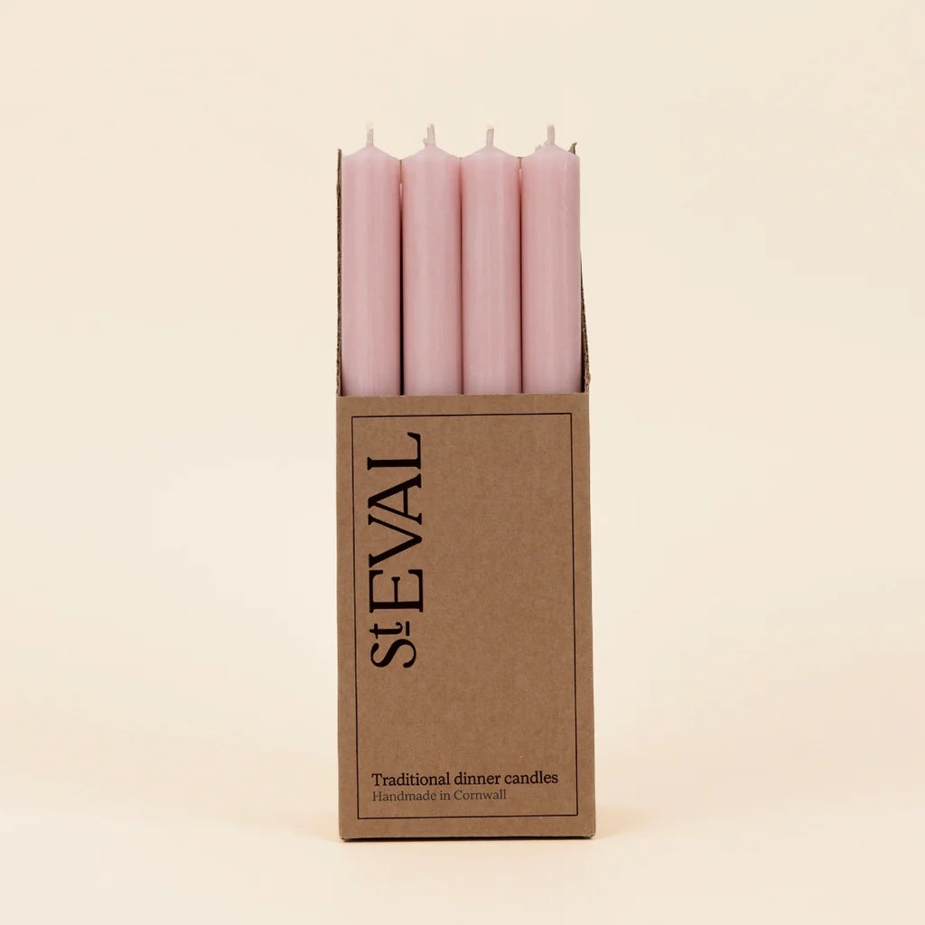Rose Quartz Dinner Candle