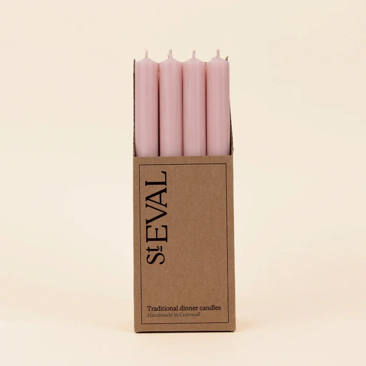 Rose Quartz Dinner Candle