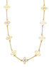 Multi Open Quatrefoil Gold Necklace