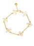 Multi Open Quatrefoil Gold Bracelet