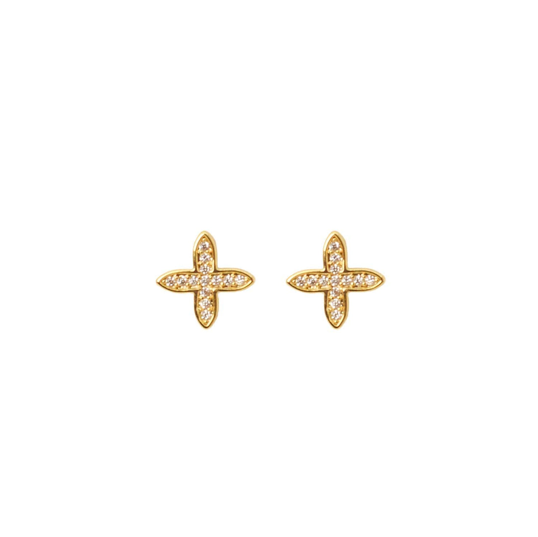 Cross stud Constellation Earrings Gold