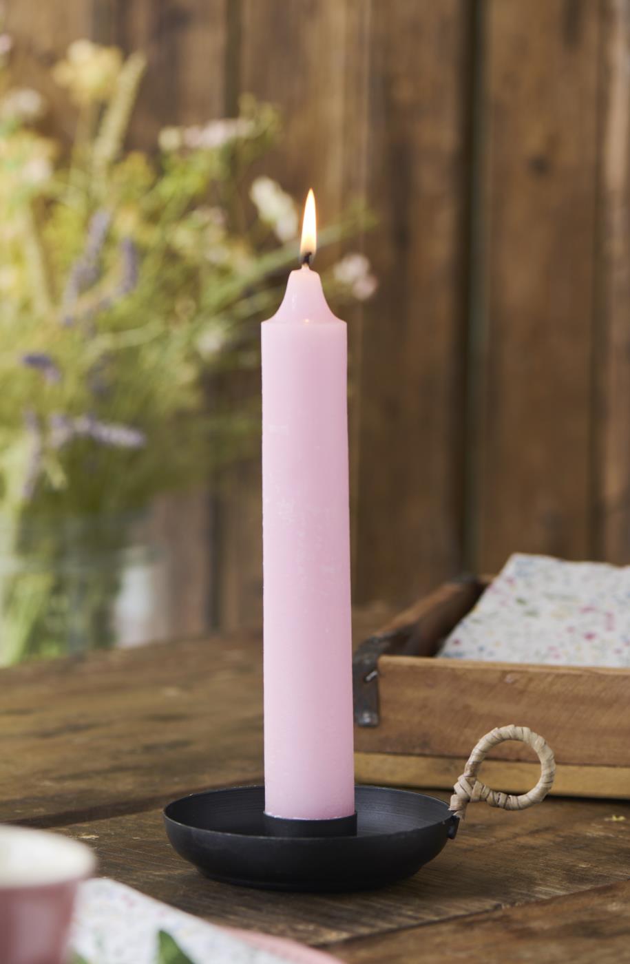 Light pink Rustic candle