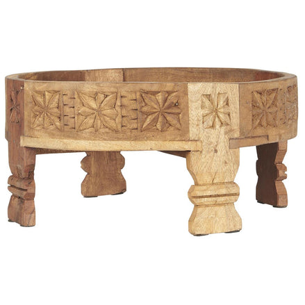 Mango Wood Carved Tray on Feet