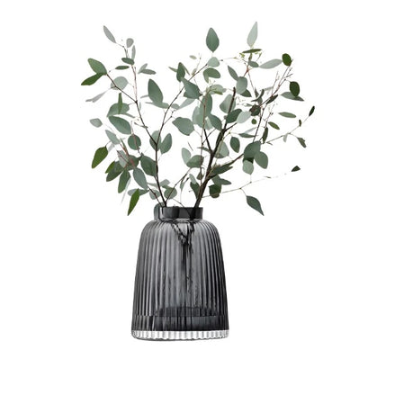 LSA - Pleat Vase, H26cm, Grey