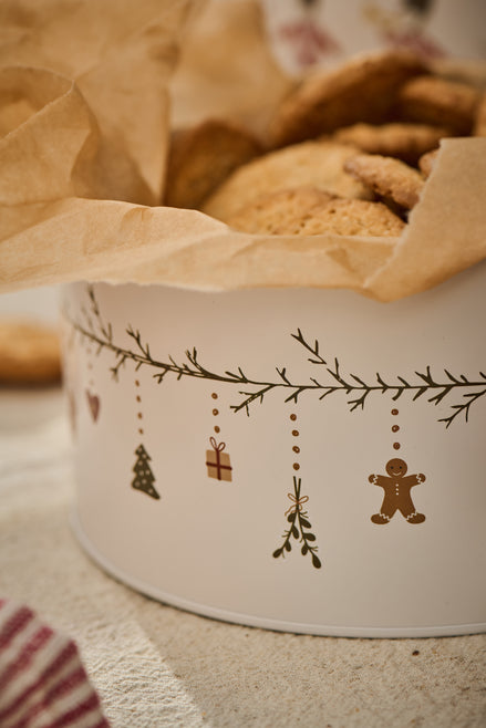 Round Cake tin With Garland