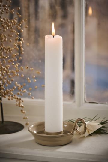 White Rustic candle