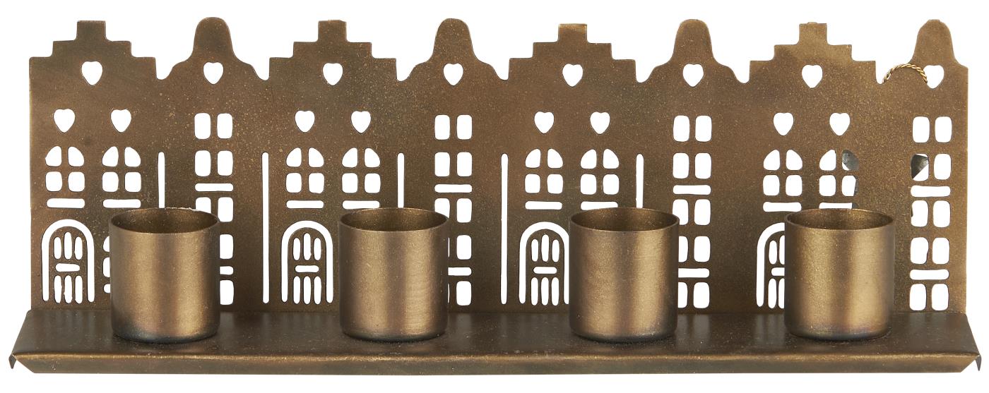 House Facades Candle holder - Brass