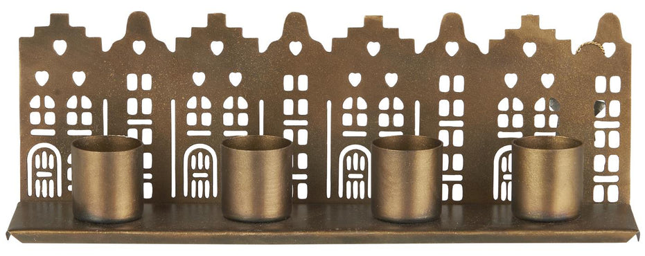 House Facades Candle holder - Brass