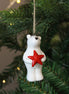Polar Bear with Star Hanger