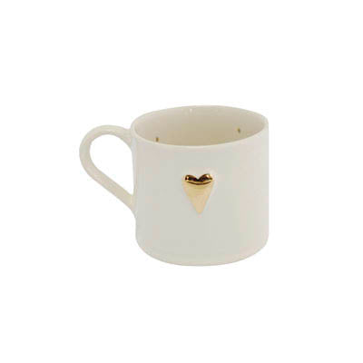Shaker Gold Heart 250ml Mug