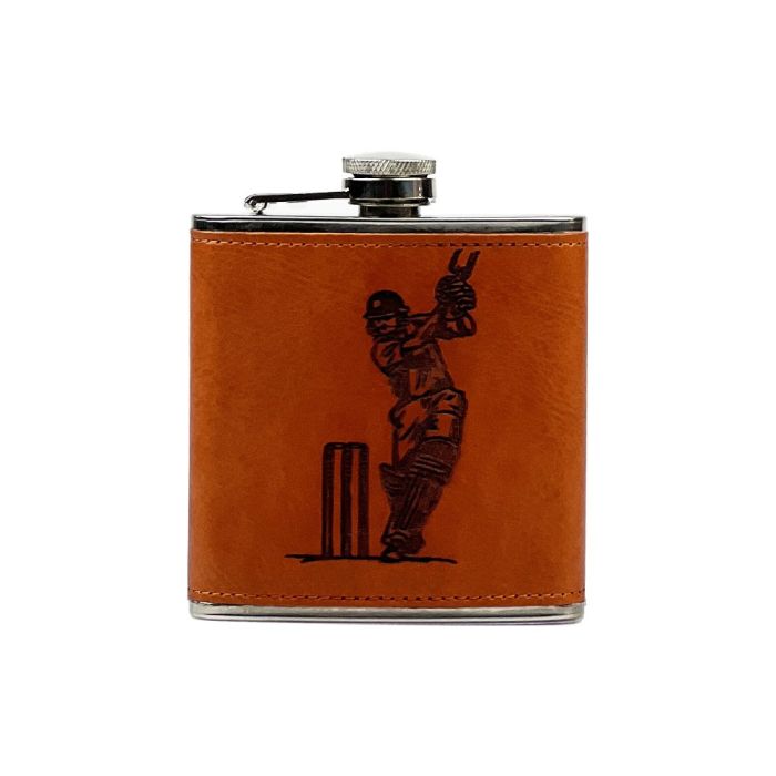 Cricket Leather Hip Flask