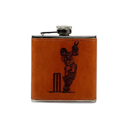 Cricket Leather Hip Flask