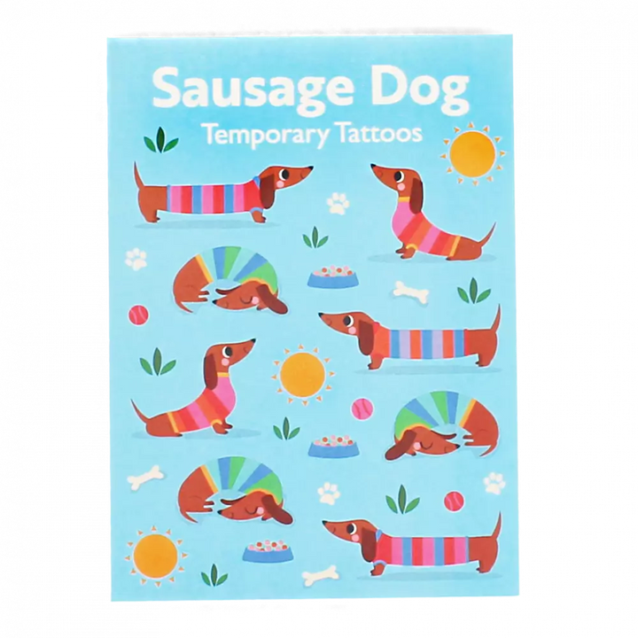 Sunny Sausage Dog Temporary tattoos