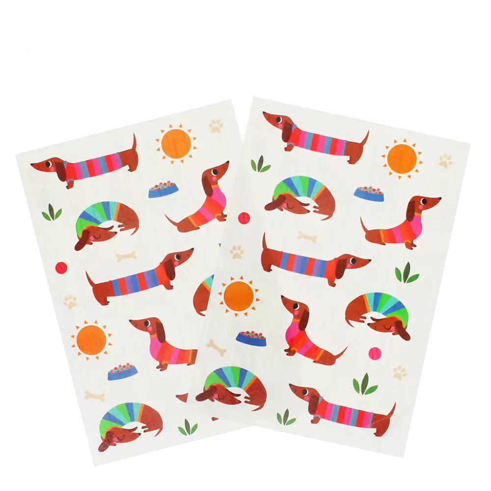 Sunny Sausage Dog Temporary tattoos