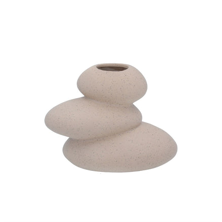 Bisque Pebble Stack Decoration Vase