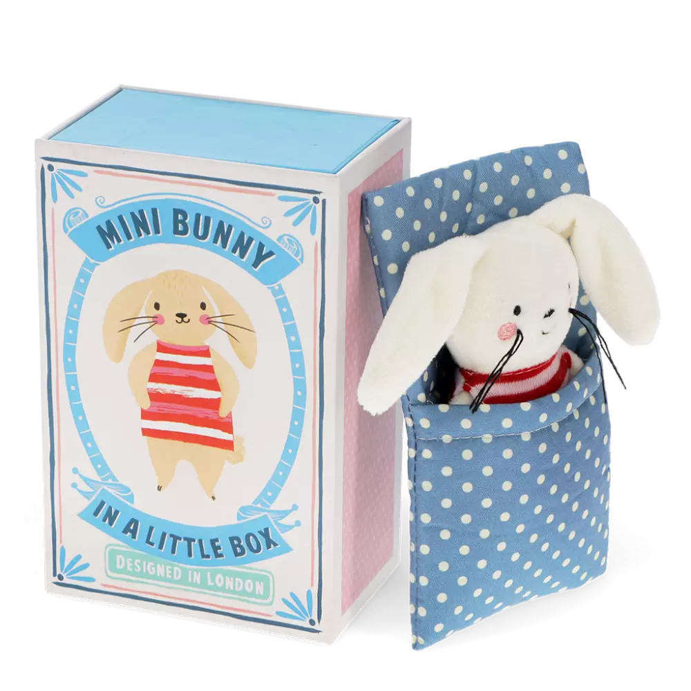 Mini Bunny in a Little Box - soft toy