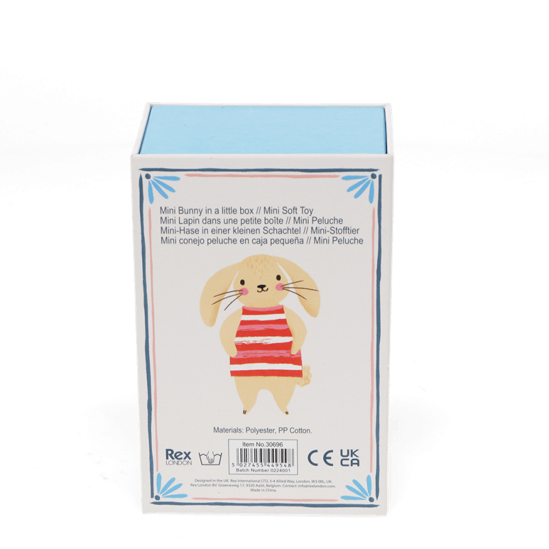 Mini Bunny in a Little Box - soft toy