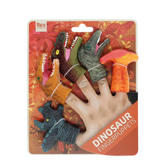 Animal finger puppets (set of 5) - Dinosaur