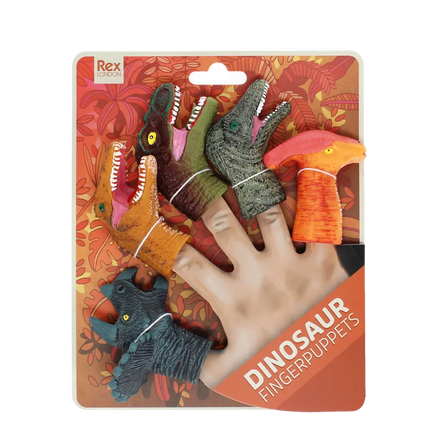 Animal finger puppets (set of 5) - Dinosaur
