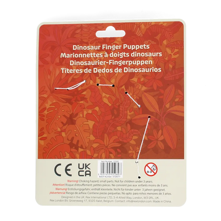 Animal finger puppets (set of 5) - Dinosaur