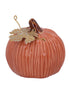 Mini Pumpkin Stoneware Ornament with Gold Leaf – Orange