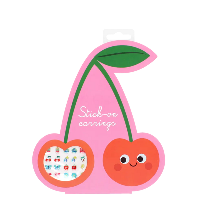 Stick on earrings (40 pairs) - Cherry