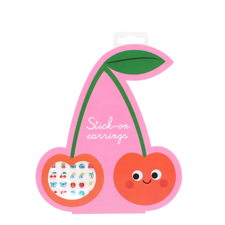Stick on earrings (40 pairs) - Cherry