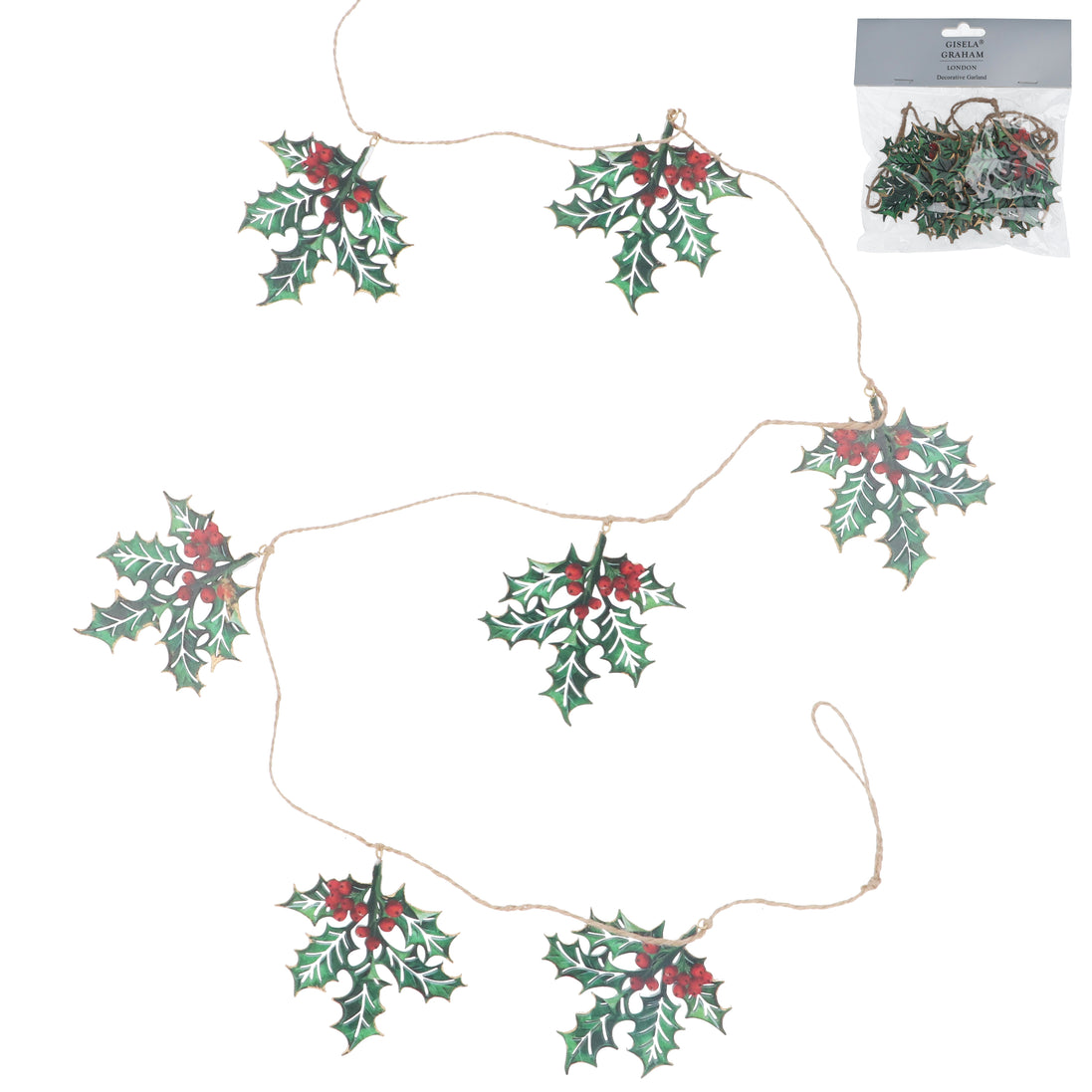 Holly Wood Decorative Garland