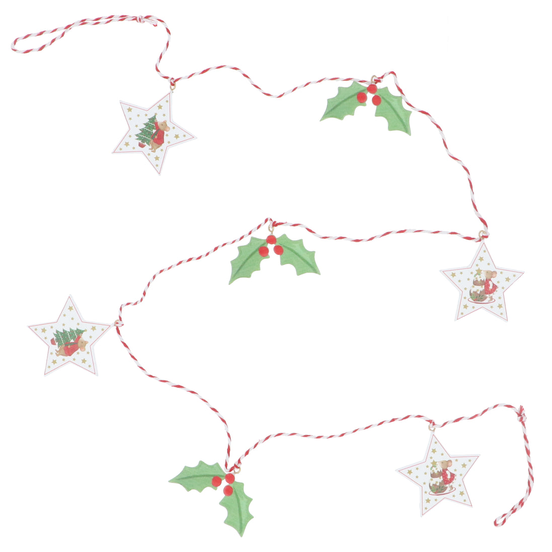 Holly & Alfie Mouse Star & Holly Wooden