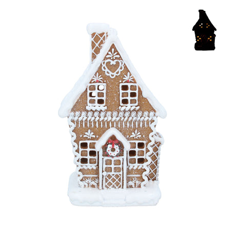 Iced Light Up Medium Gingerbread House