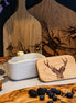 White Butter Dish - Stag Prince