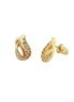 Diamond gold drop stud earrings