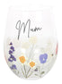 Mum Wild Flower Stemless Wine Glass