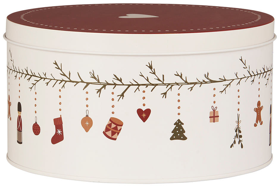 Round Cake tin With Garland