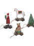 Vintage Style Pull-A-Long Toy Ornaments