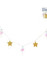 Pink Ballerina Mice/Gold Stars Wood Garland