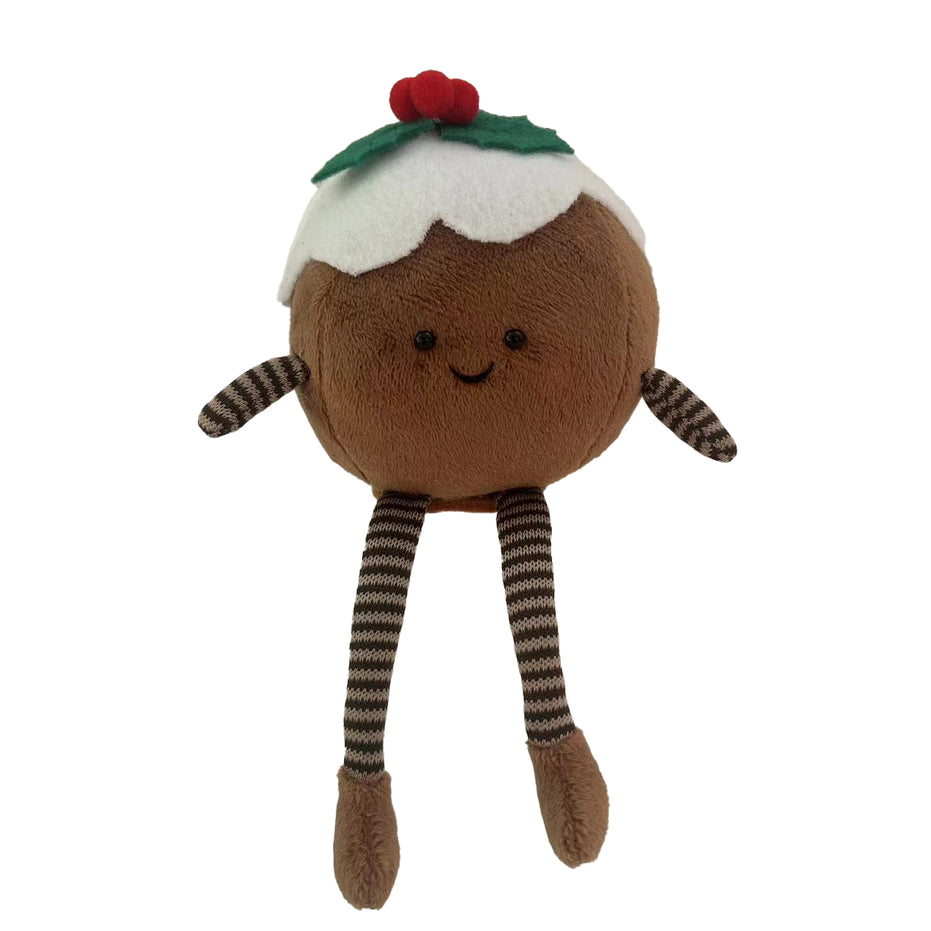 Fabric Christmas Pudding Shelf Sitter
