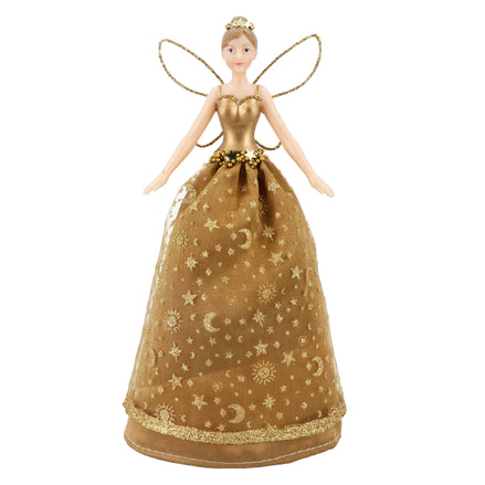 Gold Fabric Fairy Tree Topper