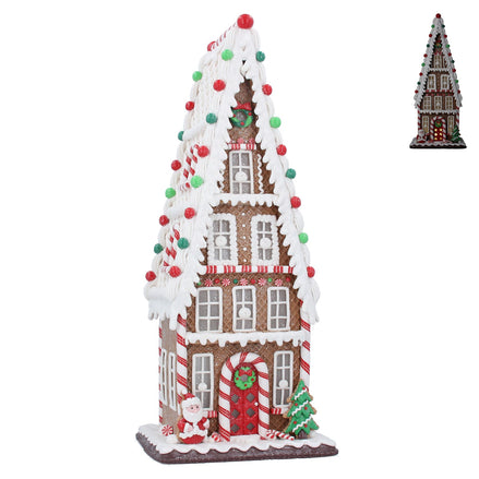 Tall Light Up Gingerbread House Ornament
