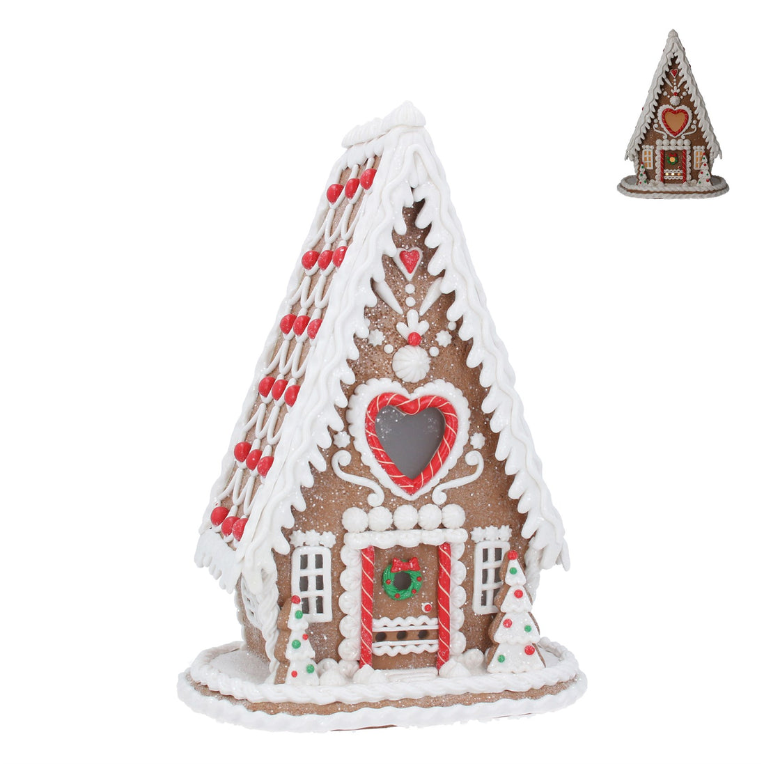 Light Up Gingerbread Chalet Ornament