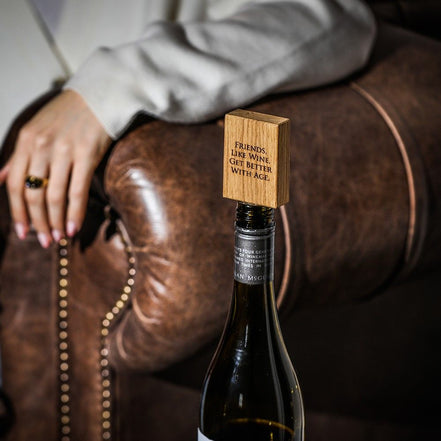 Oak Bottle Stopper - Wine