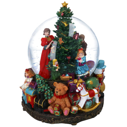 Family Christmas Tree Music Snow Dome – Large