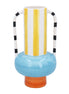 Yellow Stripe Modernist Ceramic Dec. Vase