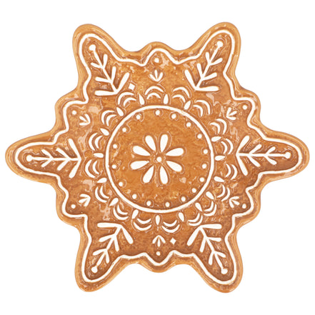 Gingerbread Snowflake Plate - Ceramic