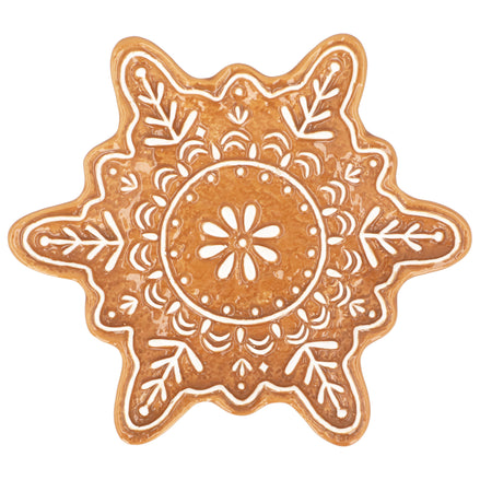 Gingerbread Snowflake Plate - Ceramic