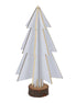 White Wood 3D Tree With Gold Trim Ornament