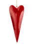 Medium Slim Hanging Heart - Red